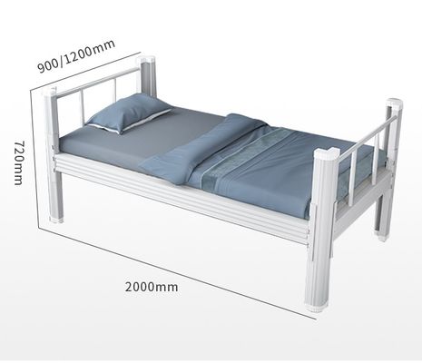 Letto d'acciaio resistente su misura della mobilia H720mm del letto singolo domestico del metallo singolo