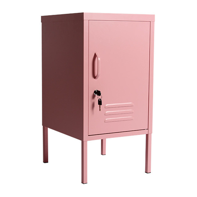 Studente d'acciaio Storage della porta del lato del letto durevole di Mini Pink Metal Locker Cabinet singolo