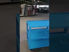 Scaffale d'acciaio del metallo di 3 strati con gli scaffali regolabili di rotolamento di stoccaggio delle ruote